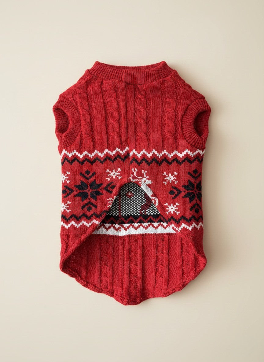 Suéter Navideño | Mascotas Lucerna Rojo