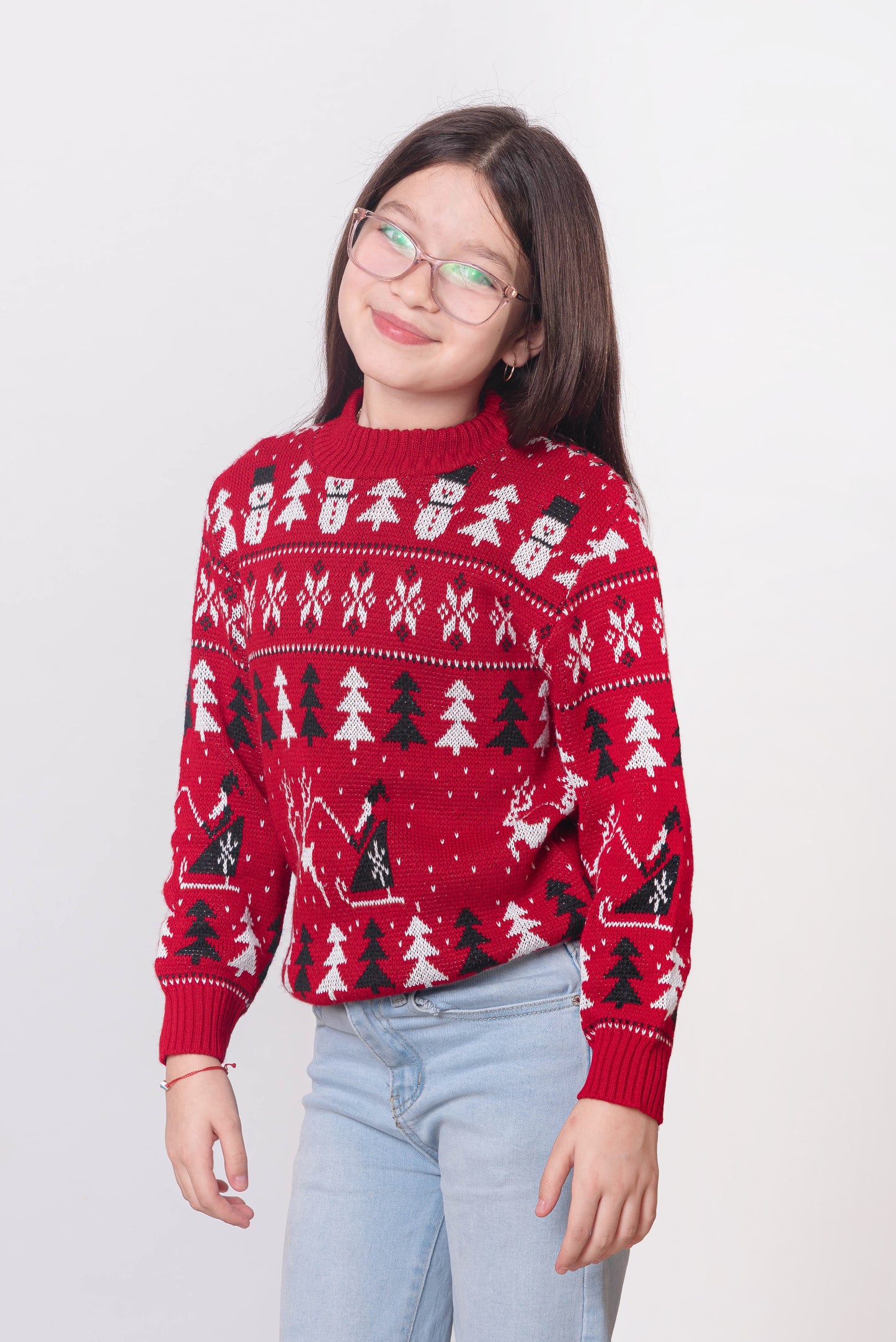 Suéter Navideño | Infantil Trineo Rojo