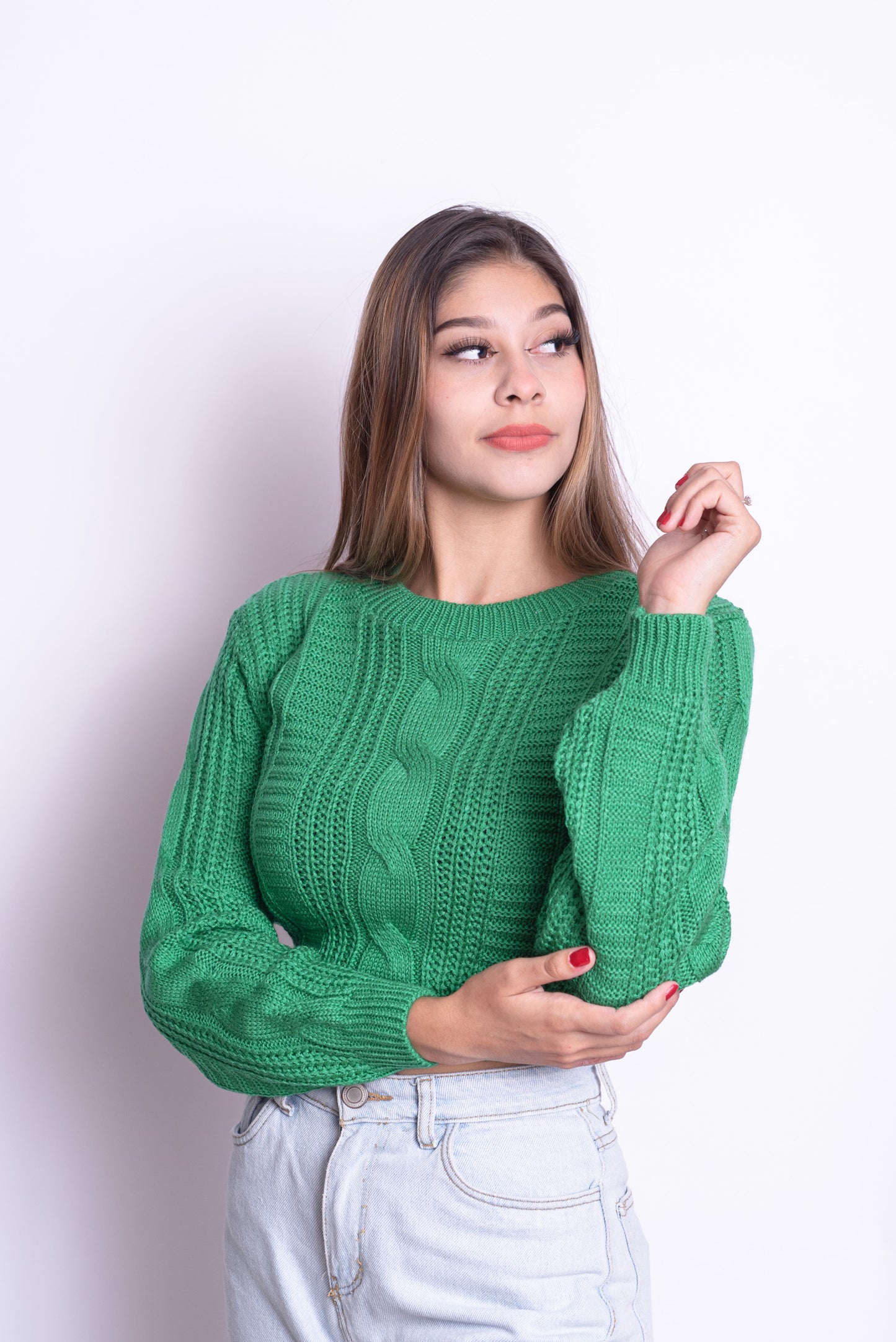 Cropped Trenzado Verde
