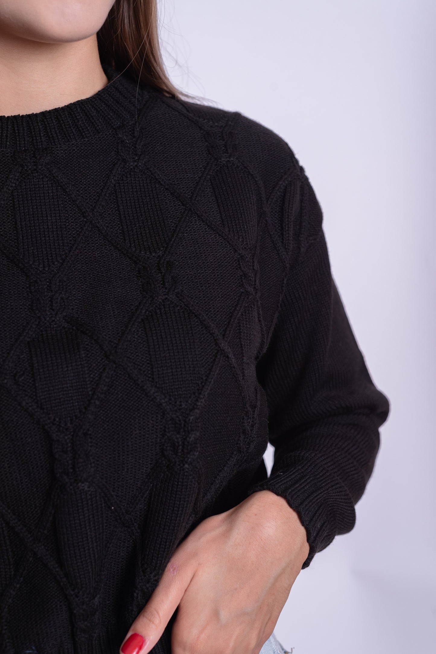 Cropped Diamond Negro
