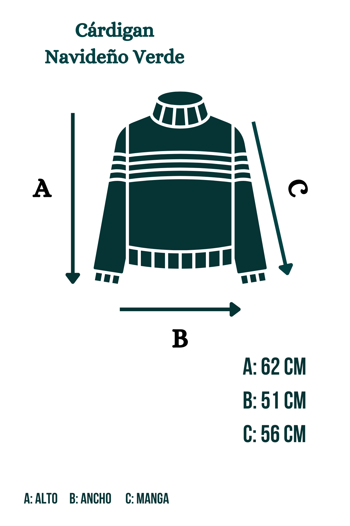 Cardigan Navideño Verde