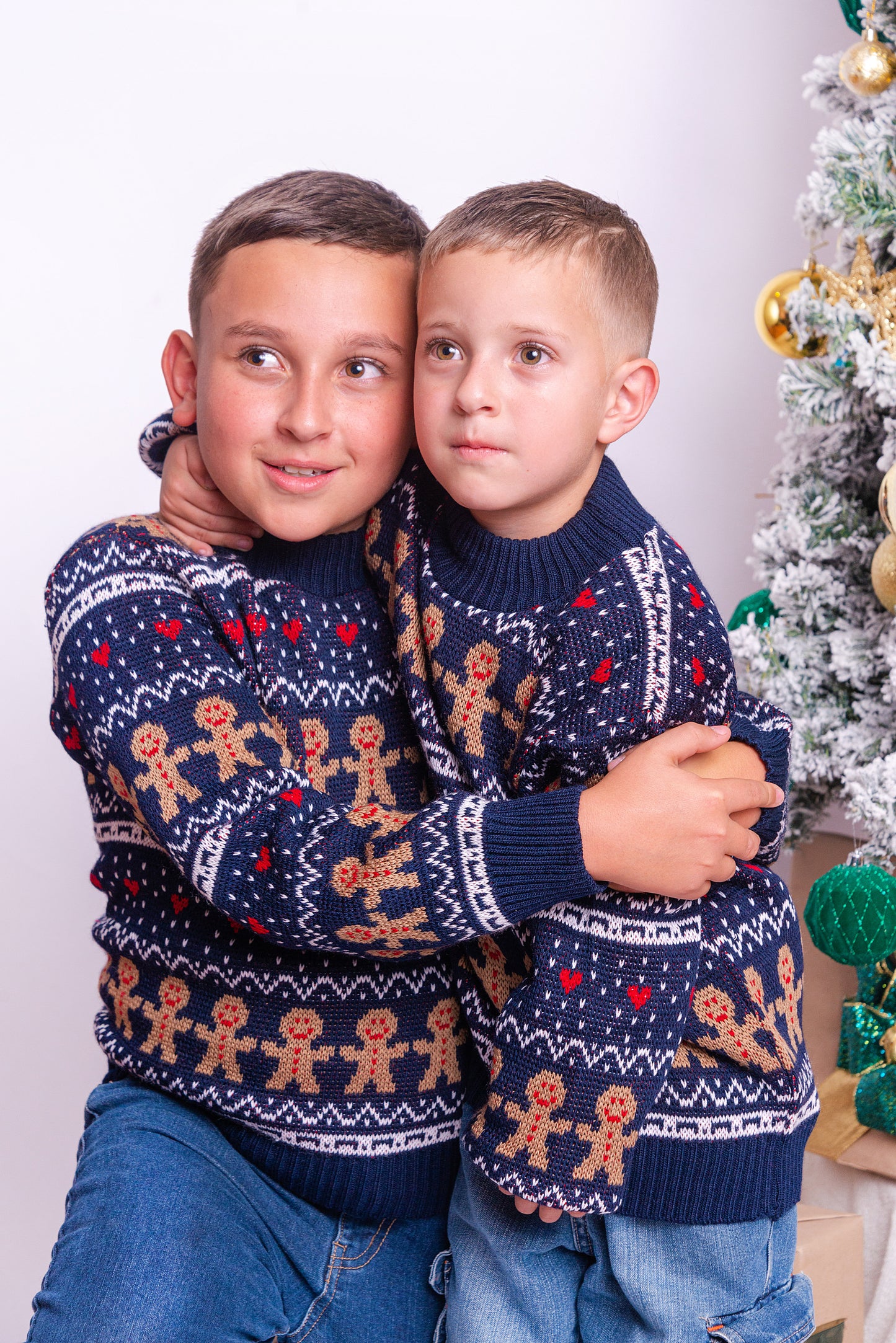 Abrigo Navideño Galletita Azul Marino-Niños