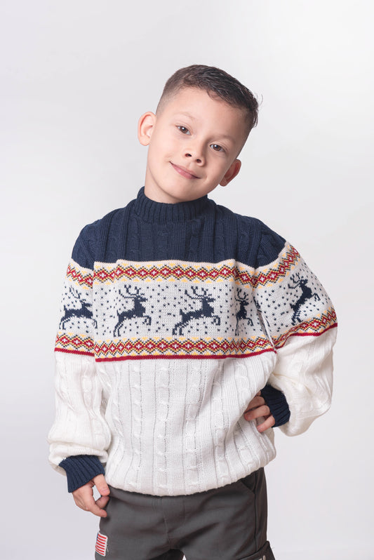 Abrigo Trenzado de renos infantil