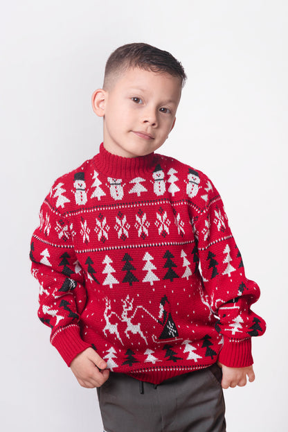 Abrigo Infantil Trineo Rojo