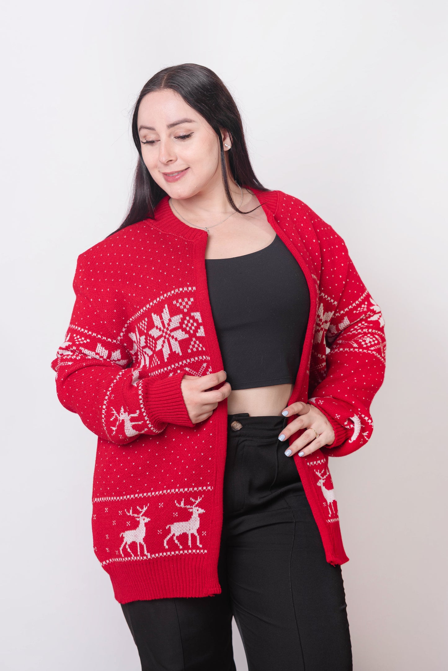 Cárdigan Nórdico Rojo