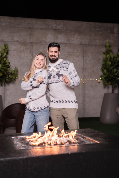 Abrigo Navideño Nevado Blanco