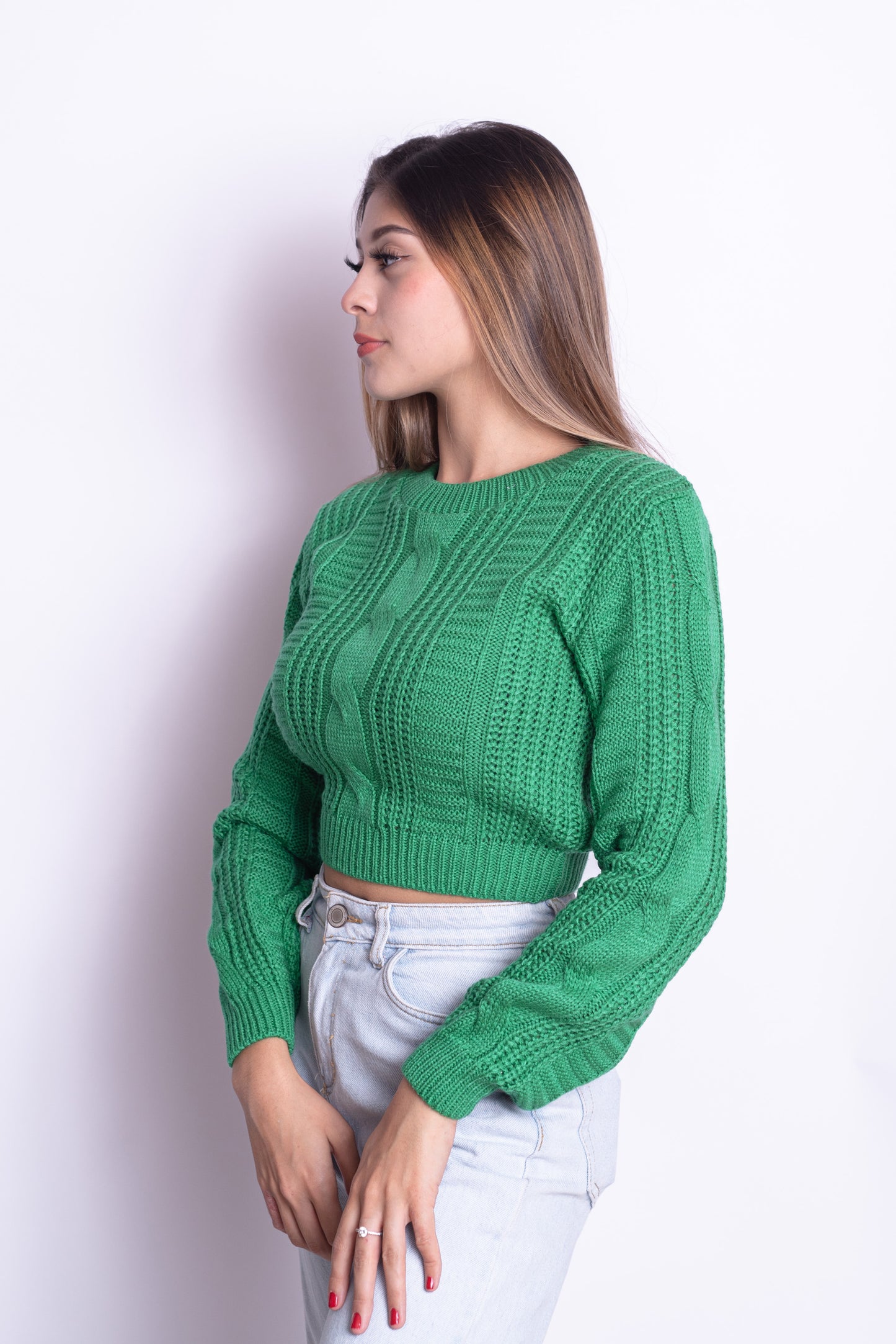 Cropped Trenzado Verde