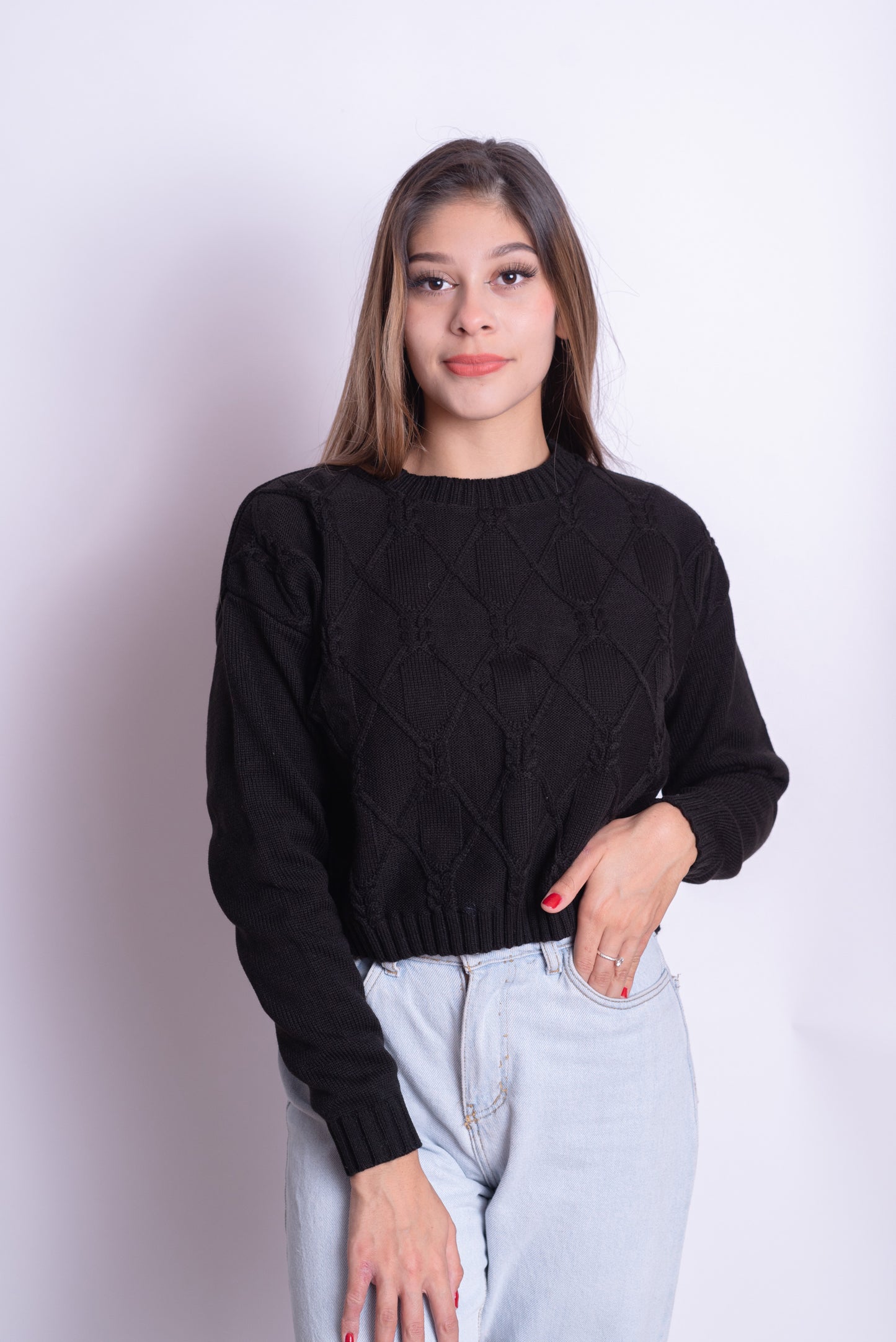 Cropped Diamond Negro