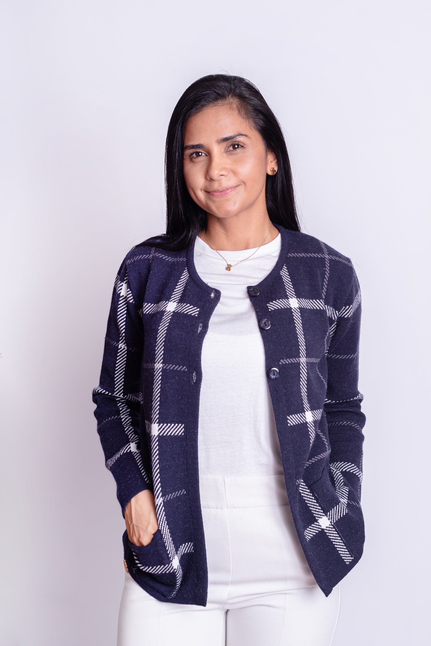 Cardigan Classic Azul