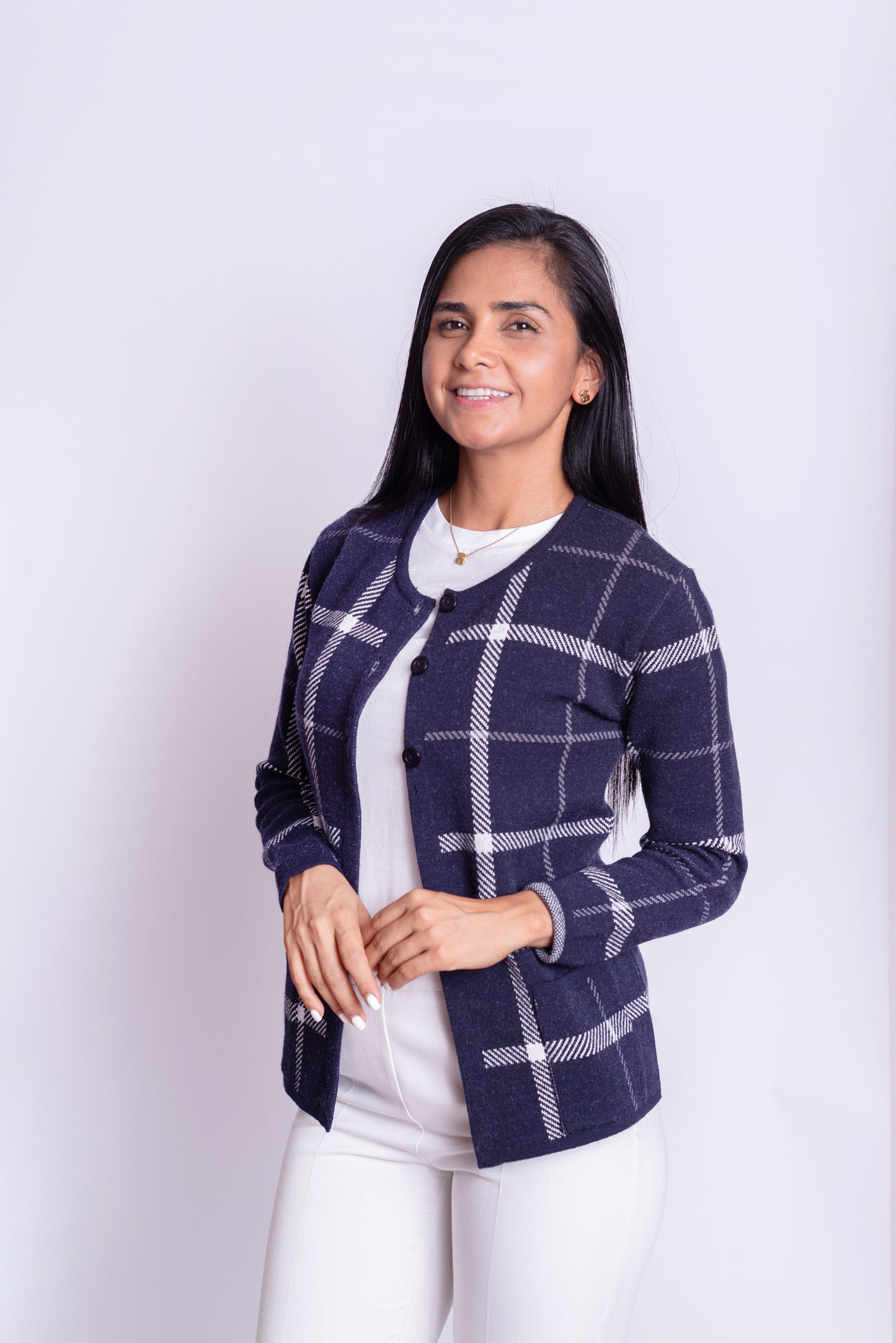 Cardigan Classic Azul