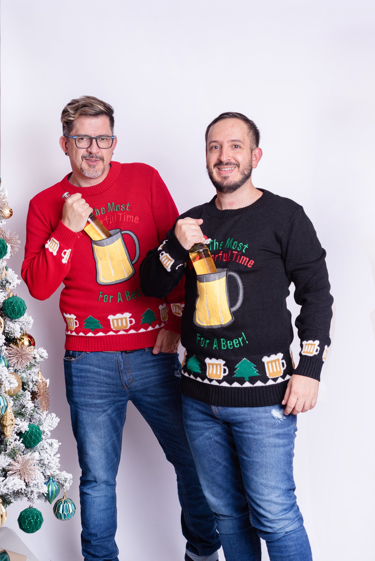 Abrigo Navideño Cerveza Roja