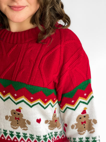 Abrigo Navideño Trenzado de Galletita