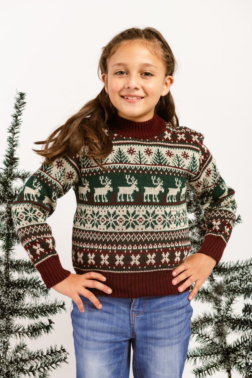 Abrigo Navideño Torino Guinda 22 Niño